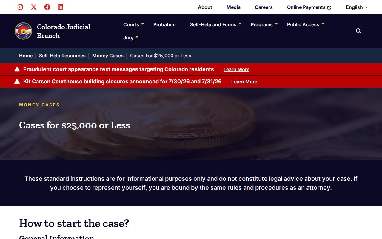 Jackson County court dockets County Court civil cases up to 25000