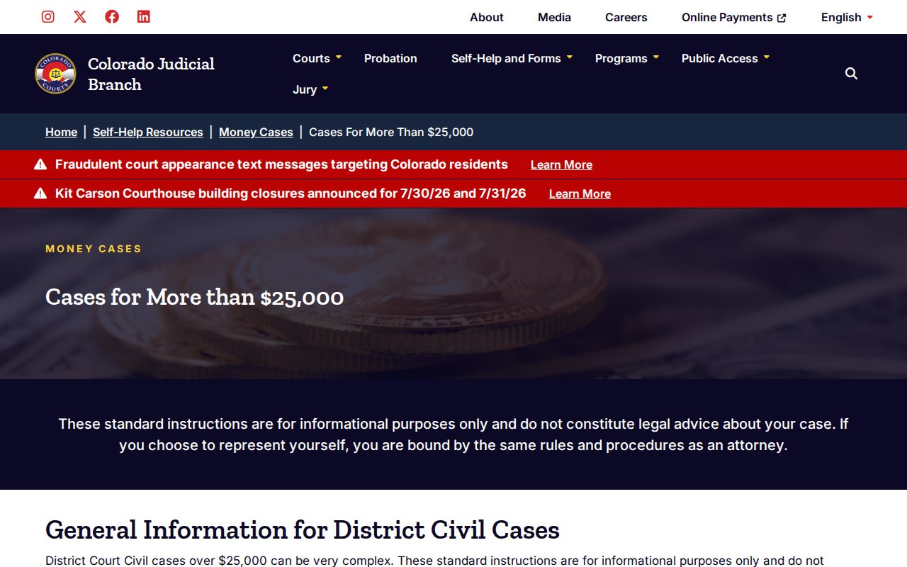 Jackson County court dockets District Court civil cases over 25000 source