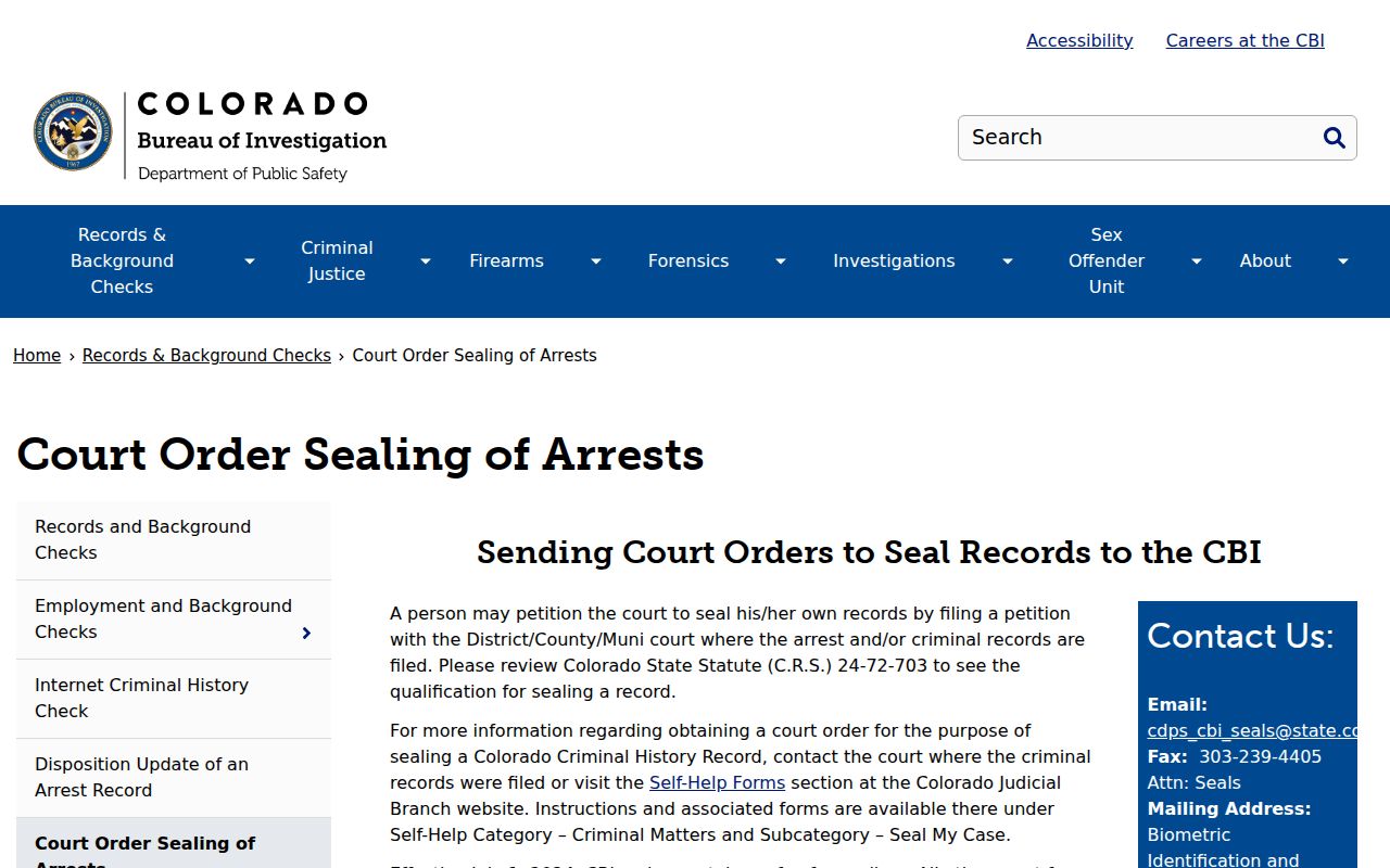 Jackson County court records CBI court ordered sealing of arrests