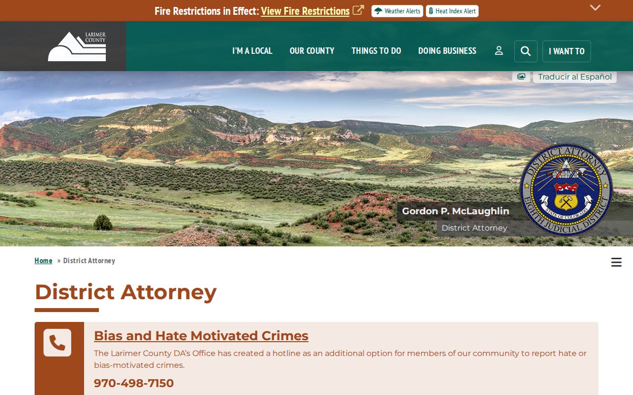 Jackson County criminal court records 8th Judicial District Attorney page