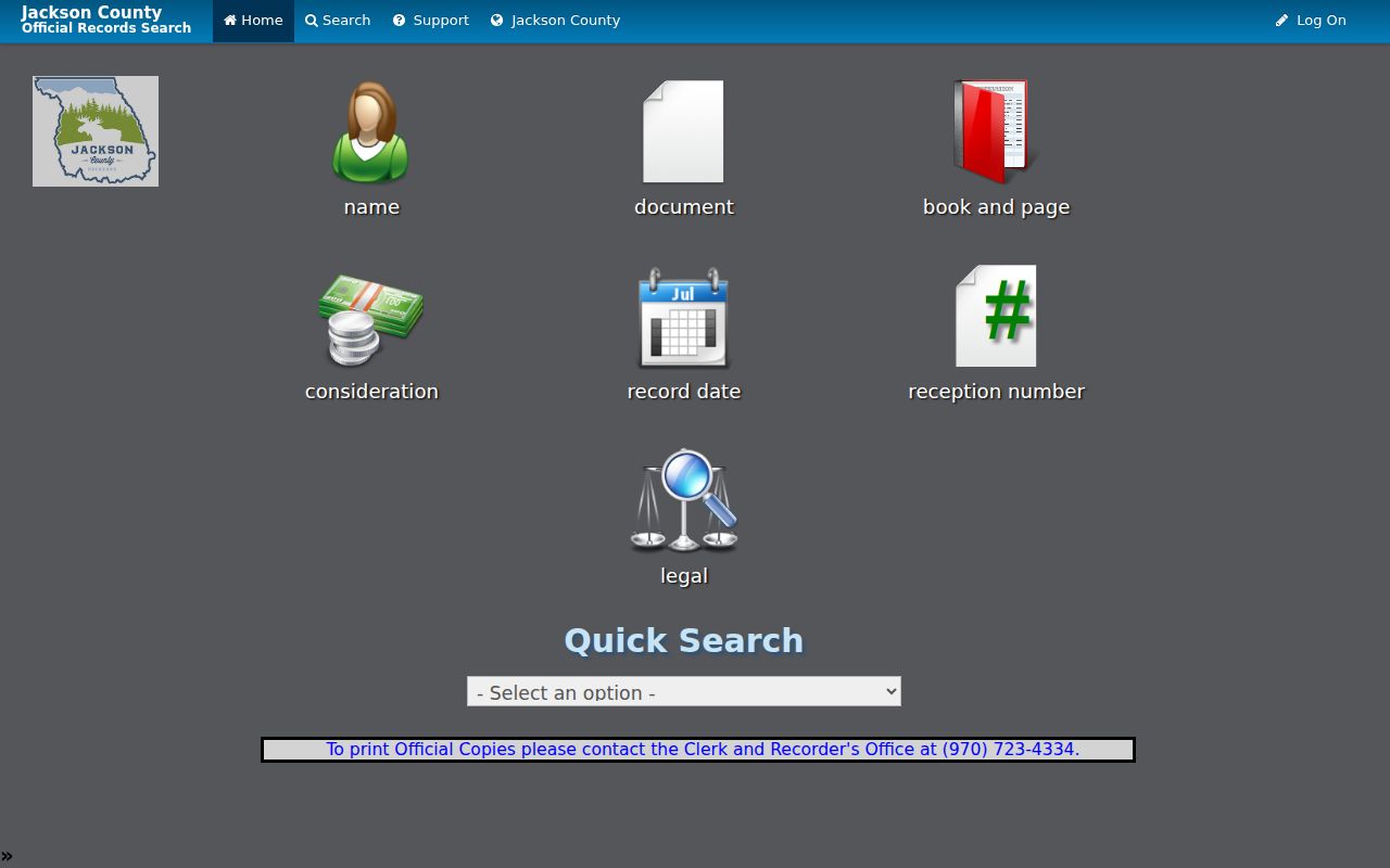 Jackson County court records Landmark official records portal